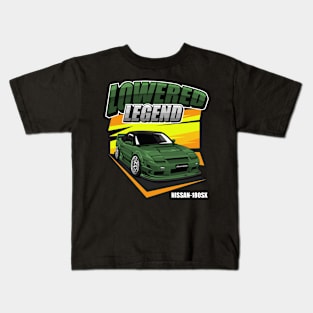 JDM LEGEND NISSAN 180SX-GREEN Kids T-Shirt